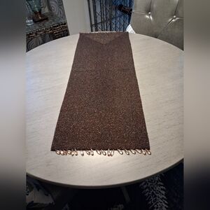 Crate & Barrel Copper Beaded Table Runner